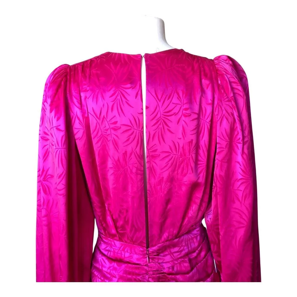 Ronny Kobo Revolve Giorgia Dress Fuchsia Pink Long Sleeve Women's Size Small NWT - Image 7