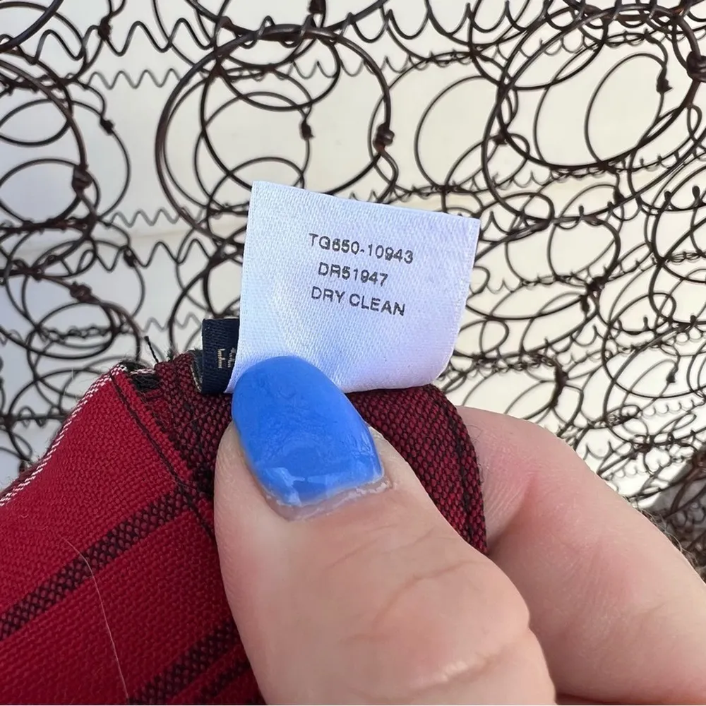 Pendleton Woolen Mills reversible red black tartan plaid pleated skirt Size 6 - Image 5