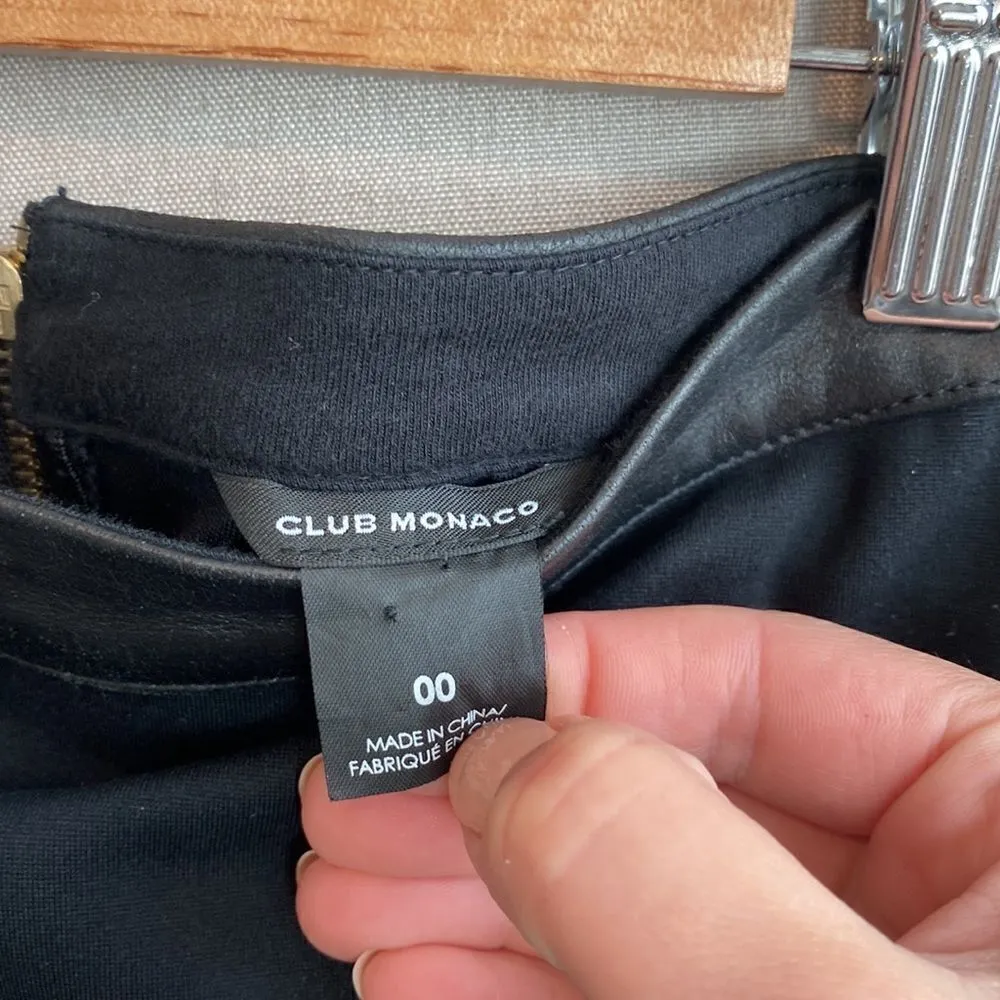 Club Monaco ruffle leather trim skirt - Image 5