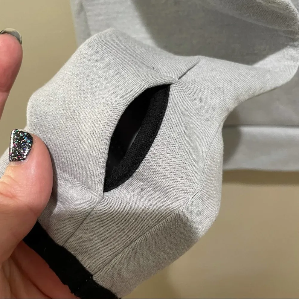 Champion High Neck  Sweatshirt Grey Size Large - Image 4