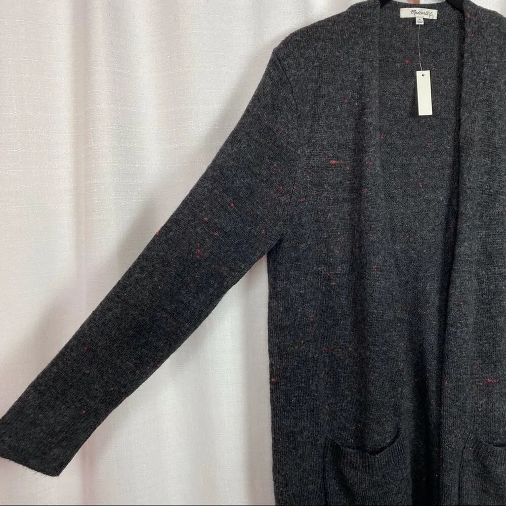Madewell Gray Donegal Kent Wool Blend Cardigan Sweater Sz.M NWT - Image 8