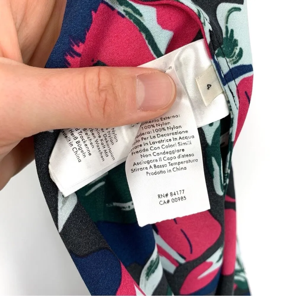 DIANE VON FURSTENBERG Corinne Dress LINER Navy Pink Teal 4 - Image 7