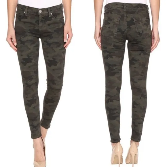 HUDSON Nico Mid-Rise Ankle Green Brown Camo Denim Jeans 26 - Image 2