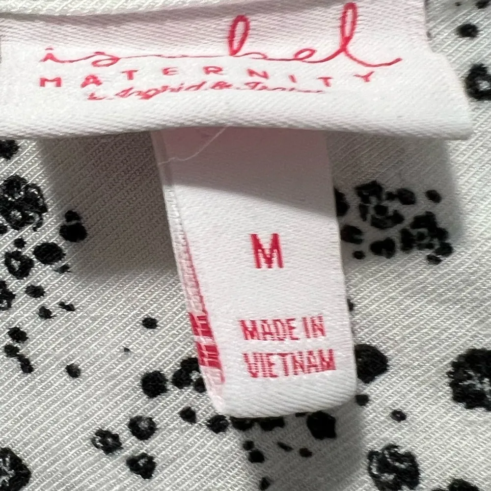 Isabel maternity medium shirt with long sleeves white and black - Image 4