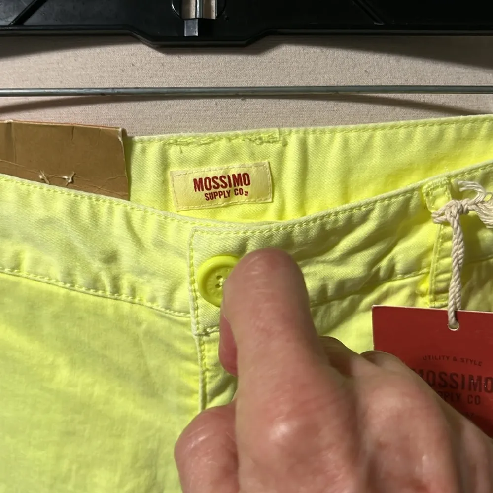 Yellow Cotton Pants Lower Waist Straight Hip Womens 3 New - Image 9