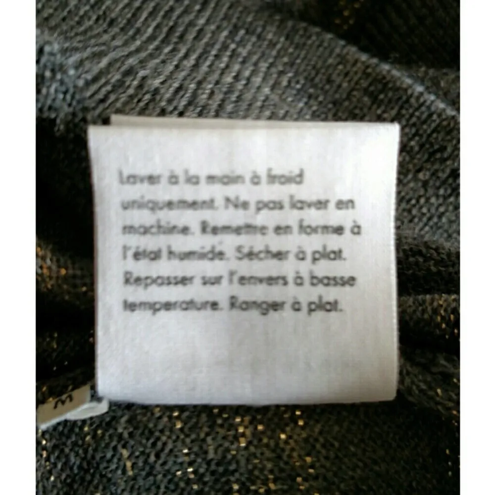 M.i.h Jeans Striped Merino Wool Sweater Metallic Crewneck New M Size M - Image 8