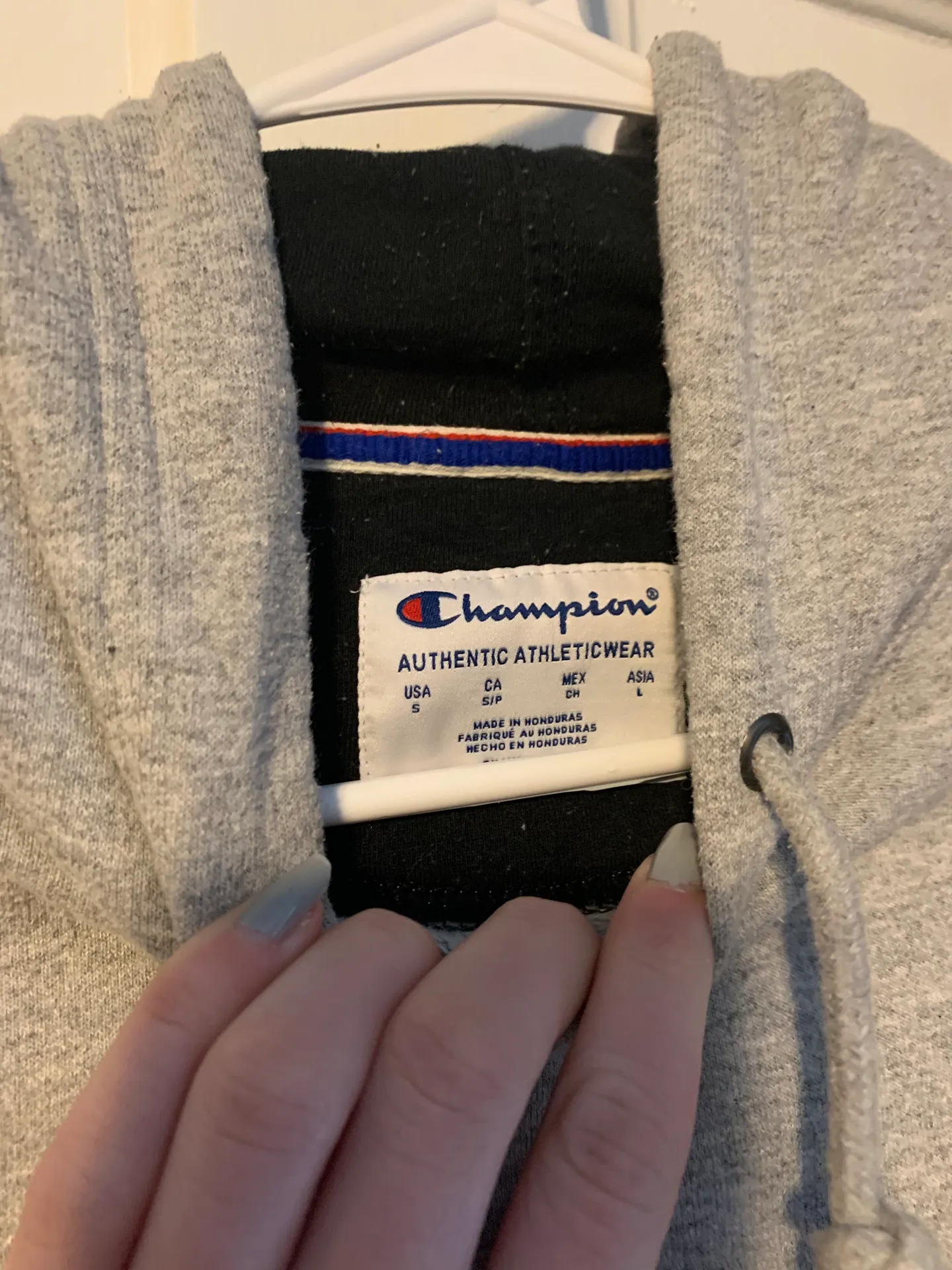 Champion Grey  Hoodie - Image 5