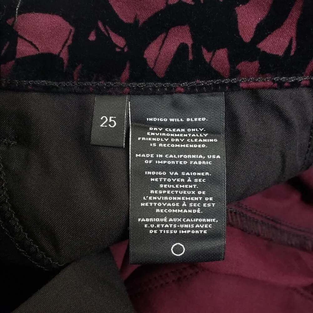 J Brand 620 Mid-Rise Super-Skinny Jeans, Mulberry Brocade NEW - Image 13