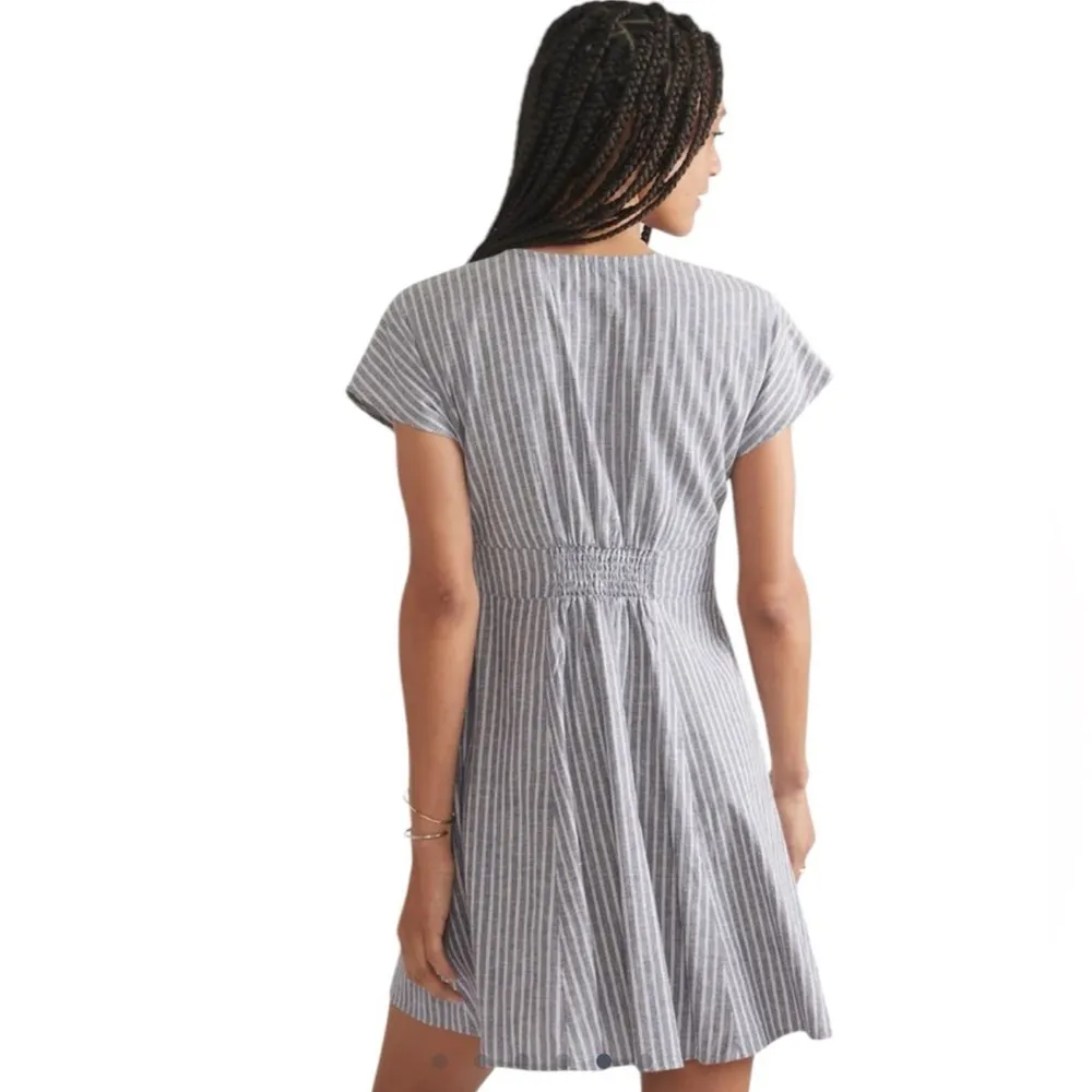 Marine Layer - Camila Striped Button Down Mini Dress Sz L - Image 4