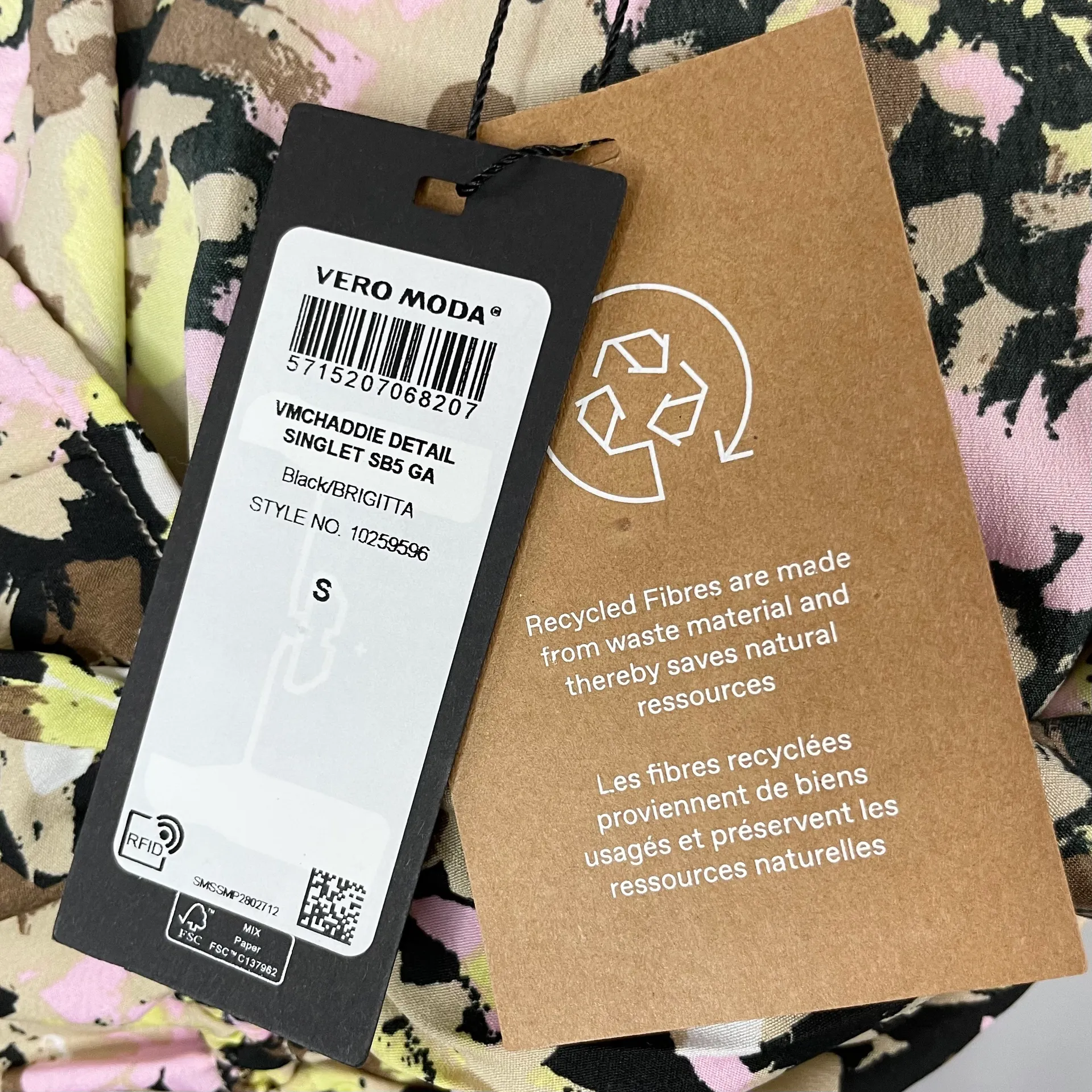 New  Chaddie Camisole Ruched Front Tank Top Printed Multicolor - Image 12