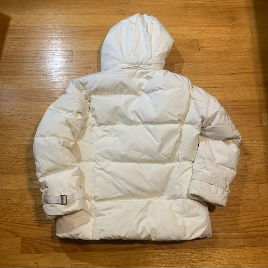 Guess Down Feather Hooded Puffer Winter Jacket White Women’s Large - Image 9