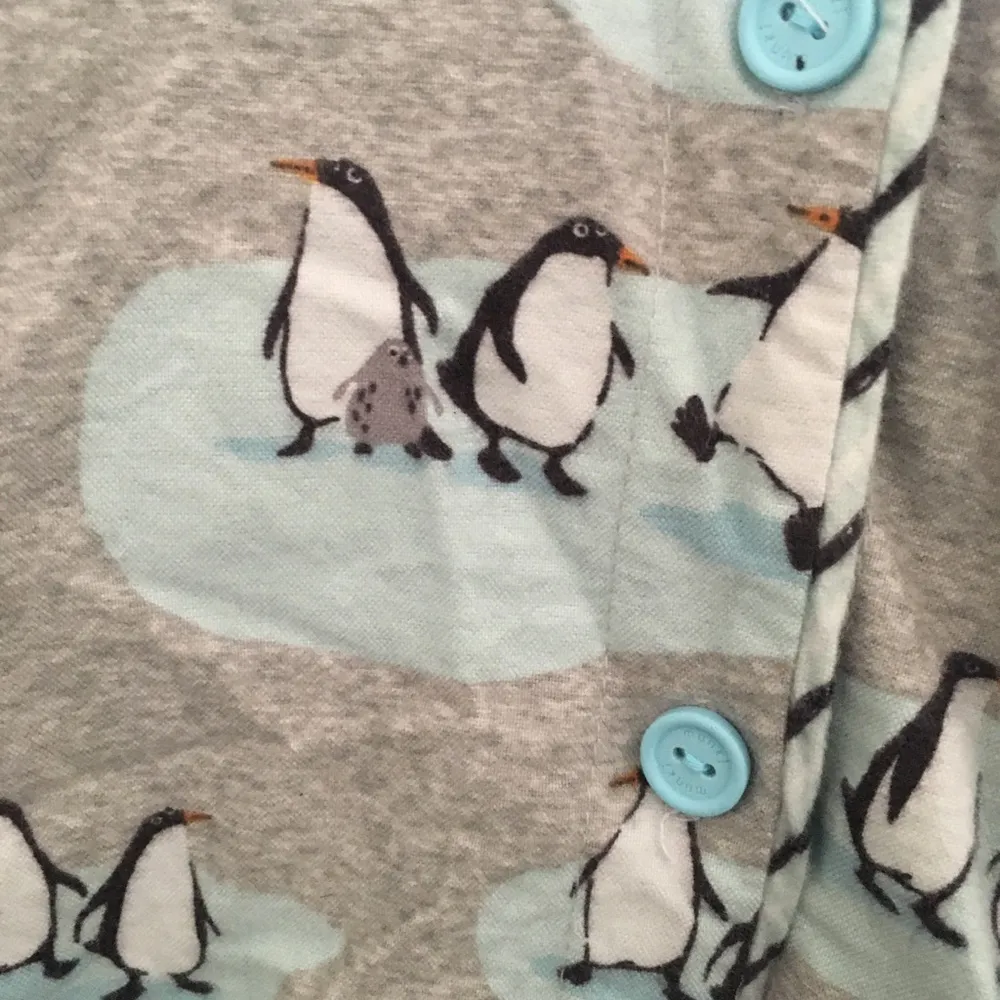 Munki Munki flannel penguin novelty print pajama top, size XL - Image 5
