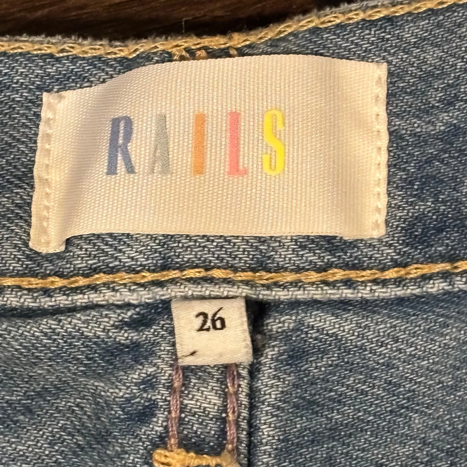 Rails The Atwater Slouchy Straight Patchwork Denim Jeans - size 26 - Image 4