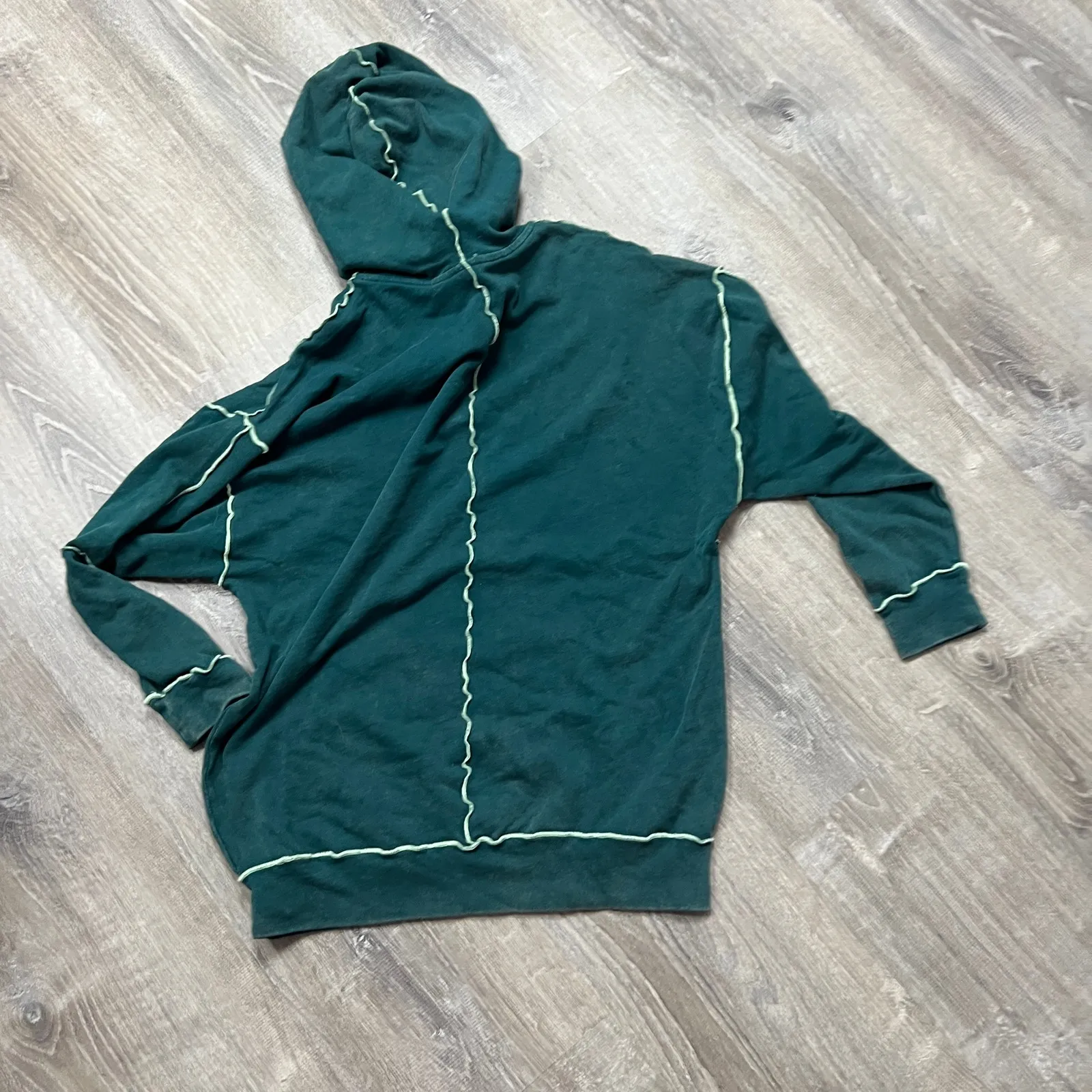 Wild Fable Women's Green Long Sleeve Seamed Hooded Sweatshirt - Medium - NWT - Image 6