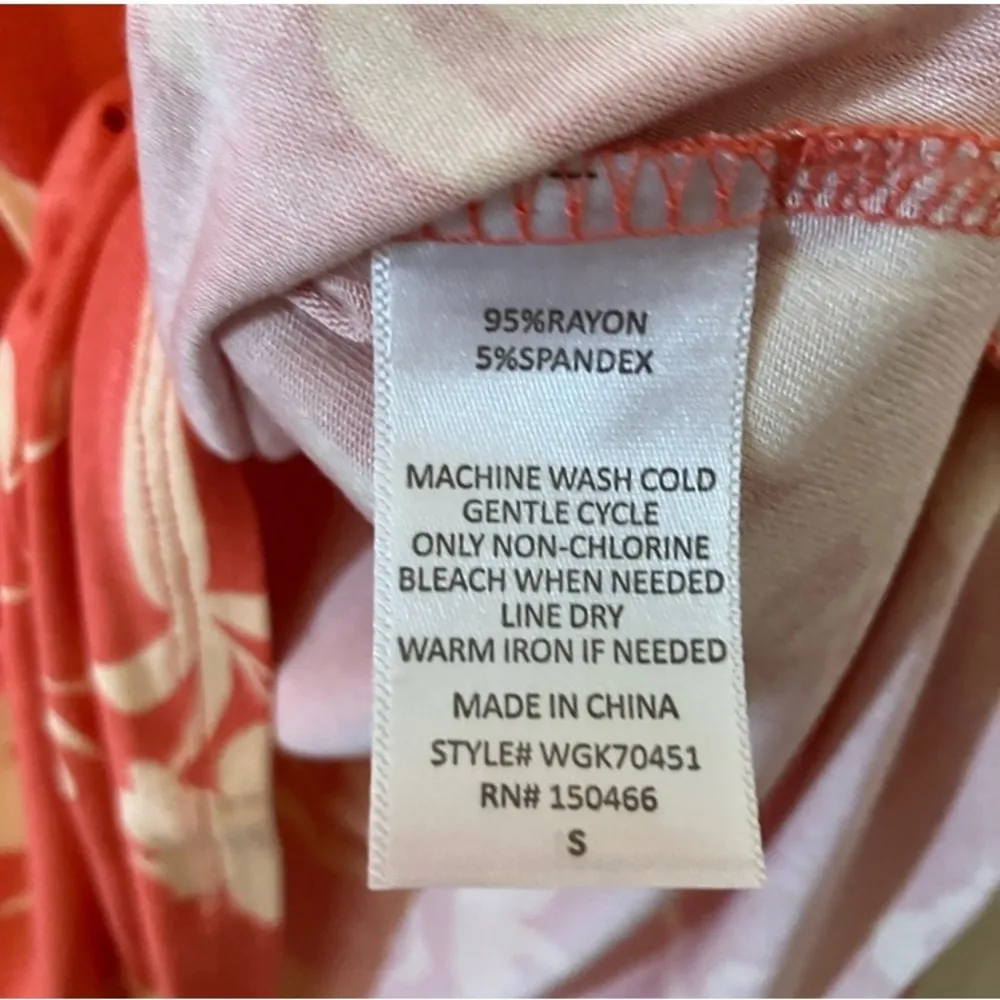 41 Hawthorn Elisse Rose of Sharon Dress S NWT Orange - Image 8