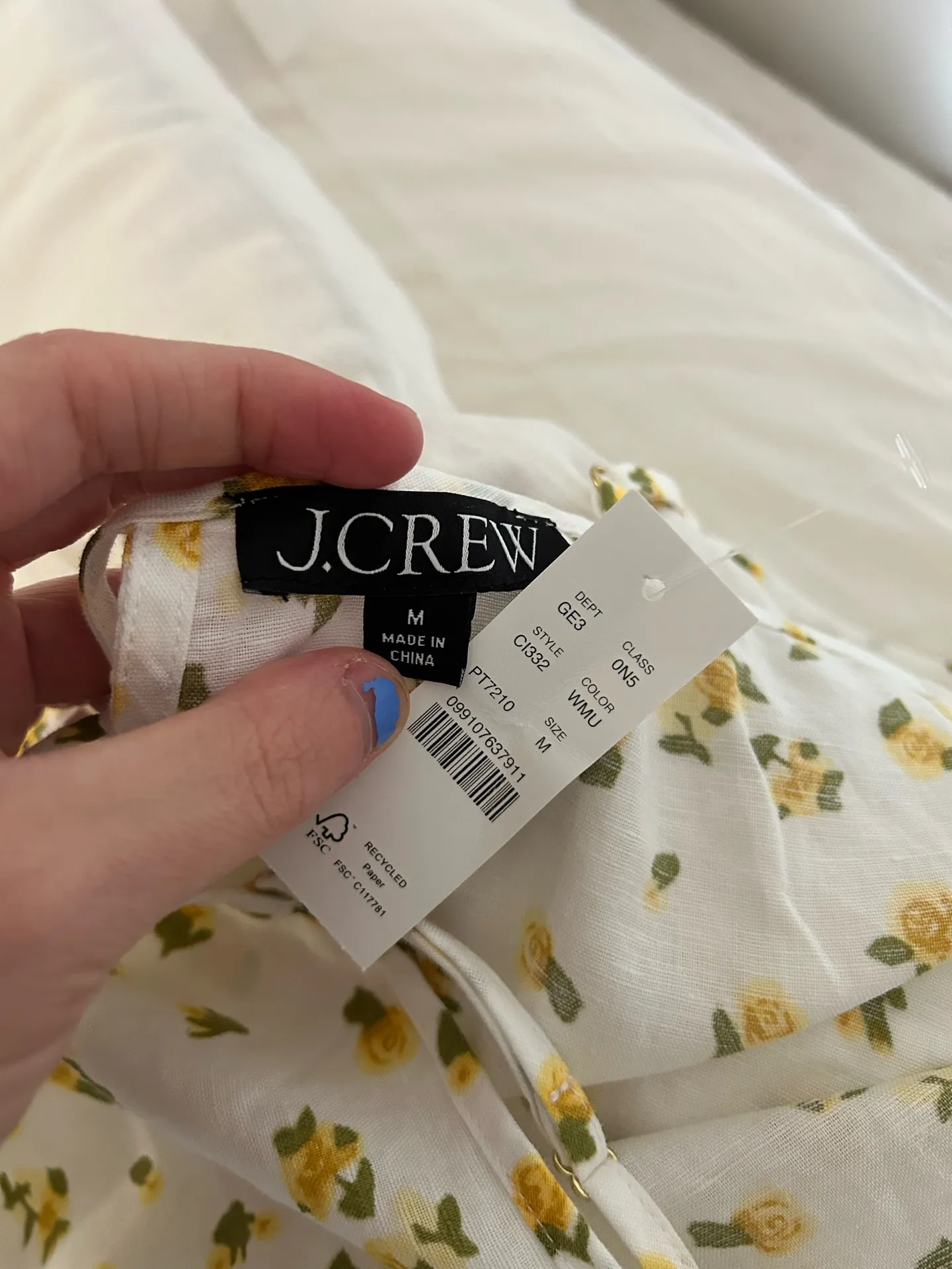 J Crew Yellow Floral Linen Maxi Dress - Image 9