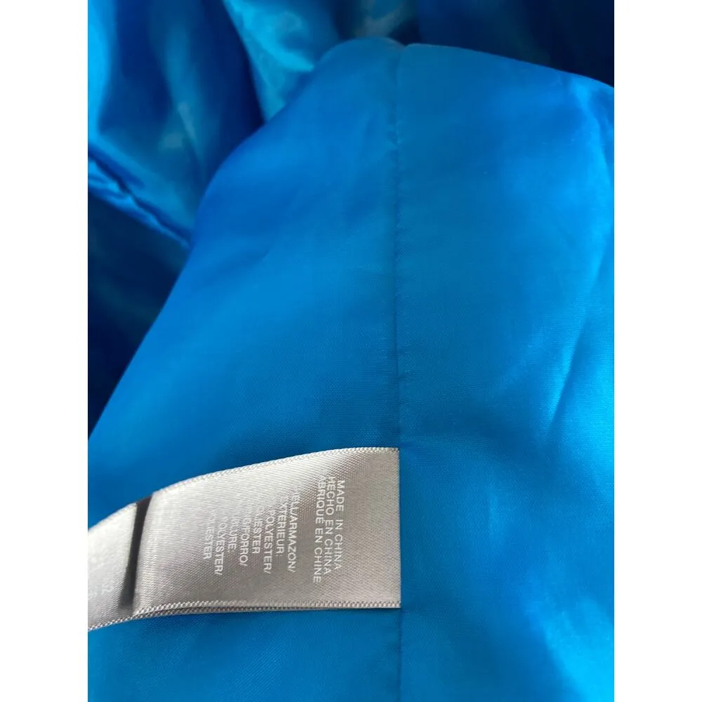 Liz Claiborne Button Up Tie Waist Jacket Blue Size Medium - Image 4