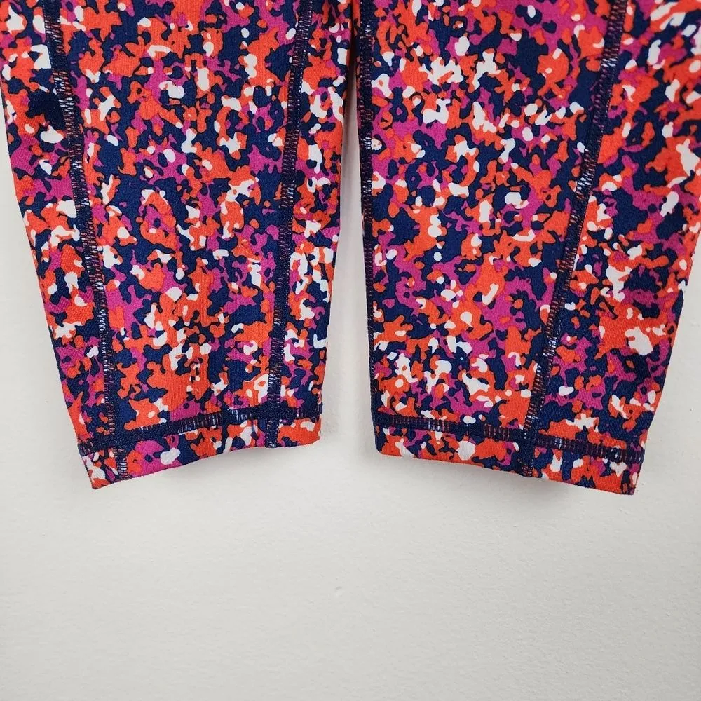 Ideology Compression Side-Pocket Cropped Leggings Multicolor Abstract Pattern M - Image 12