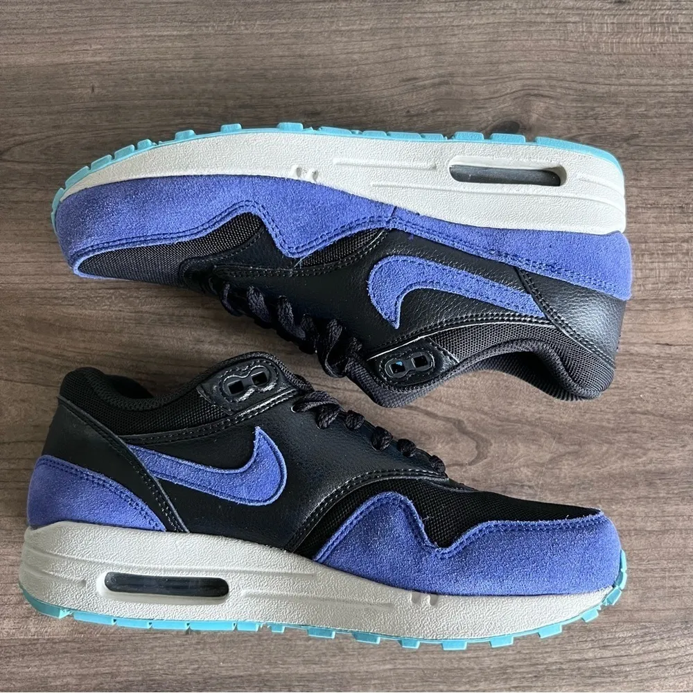 Nike Air Max 1 Essential Black Deep Royal Women's Sneaker Size 7 SKU#2524 - Image 3
