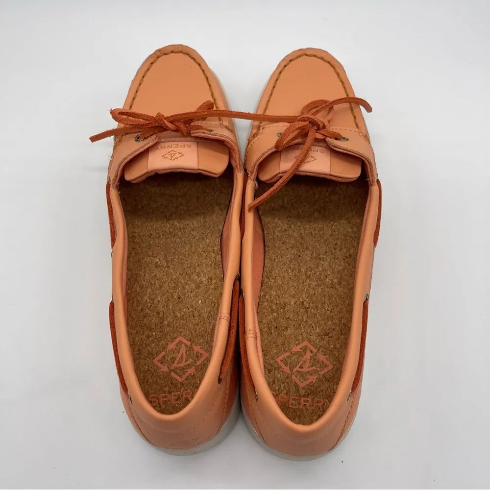 Sperry Coral Starfish Slip On Boat Shoes Size 10 - Image 13