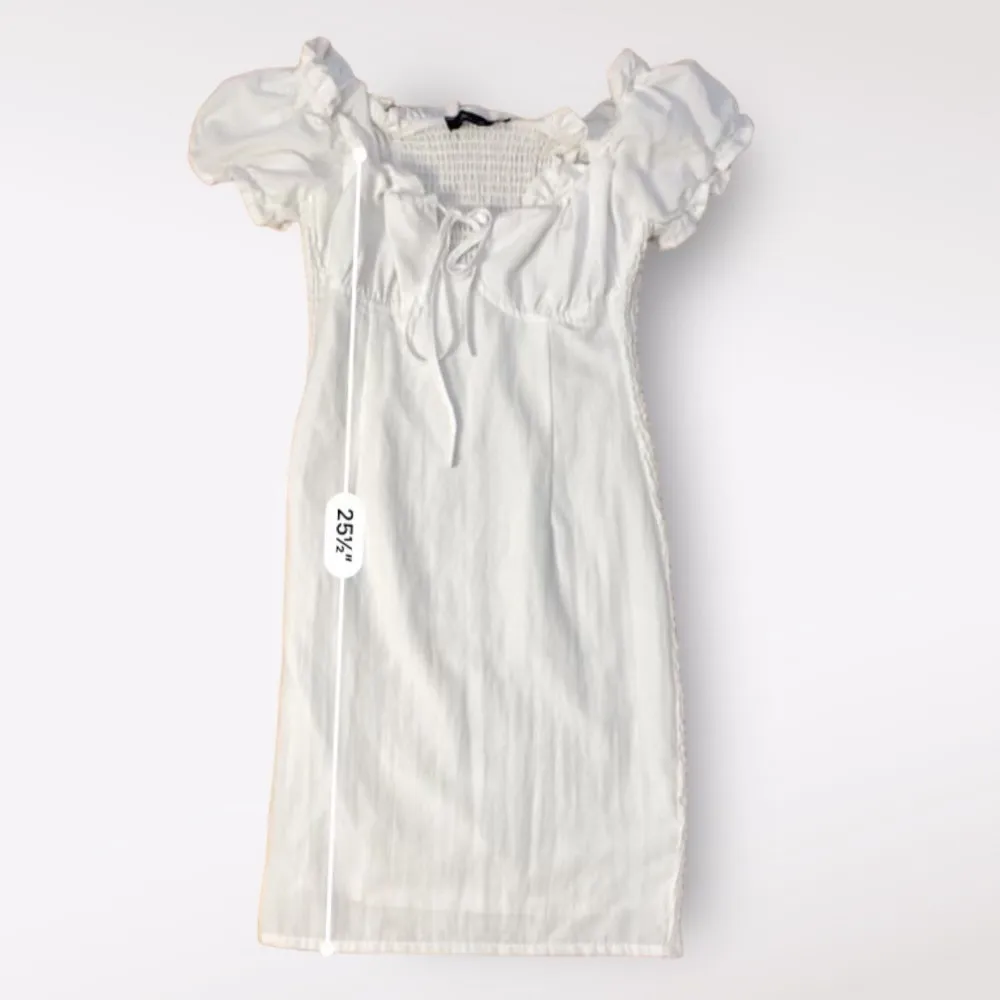 Anna Grace White Puff‎ Sleeve Mini Dress Size S - Image 3