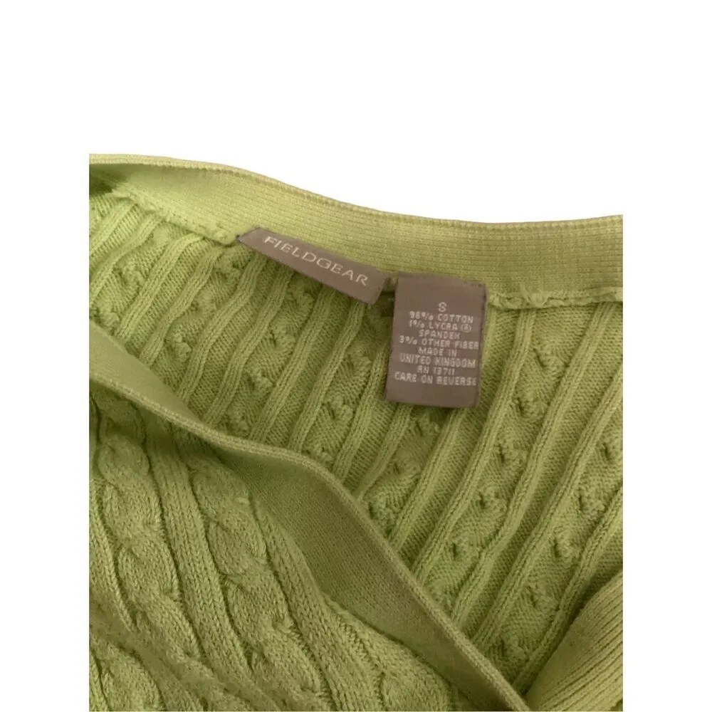 Vintage Neon Field Gear Sweater Marshall Fields Preppy Green - Image 4