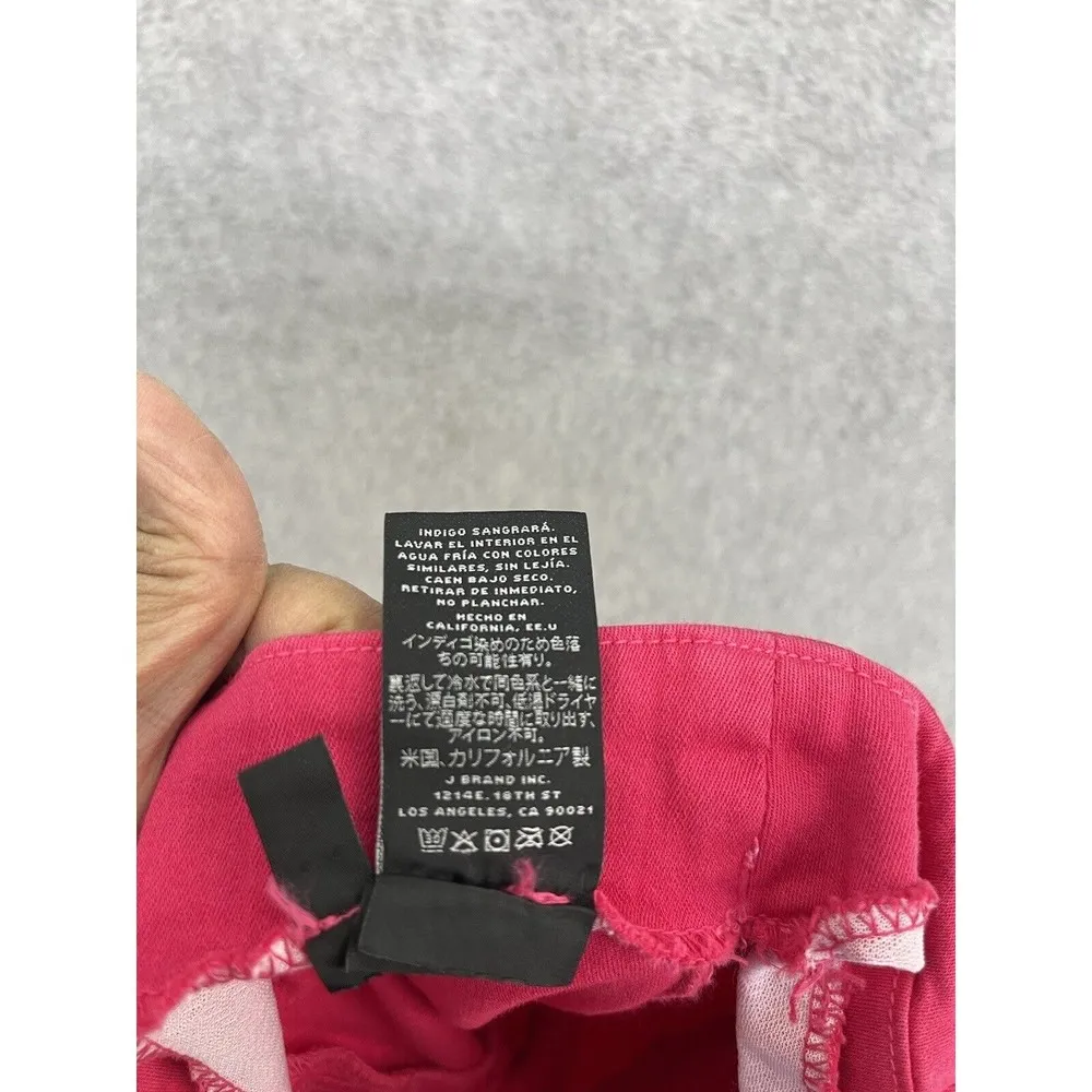 J Brand Women's Capri Pants Solid Pink Lotus Size 27 - Image 4