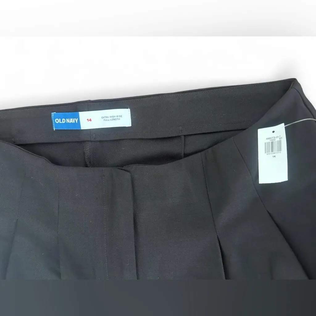 NWT  Women’s Black Extra High-Rise Dress Pants – Size 14 – Full Length - Image 2