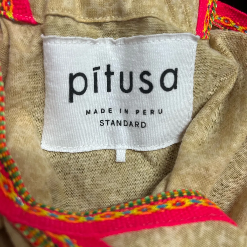 NEW Pitusa Inca maxi Sundress swim coverup lightweight standard Tan Size undefined - Image 3