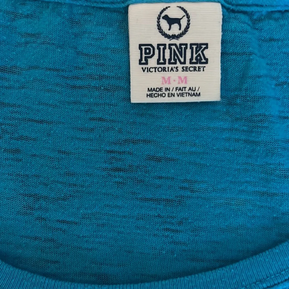 Victoria's Secret Pink Women's Burnout Blue Long Sleeve Shirt Size Medium - Image 6