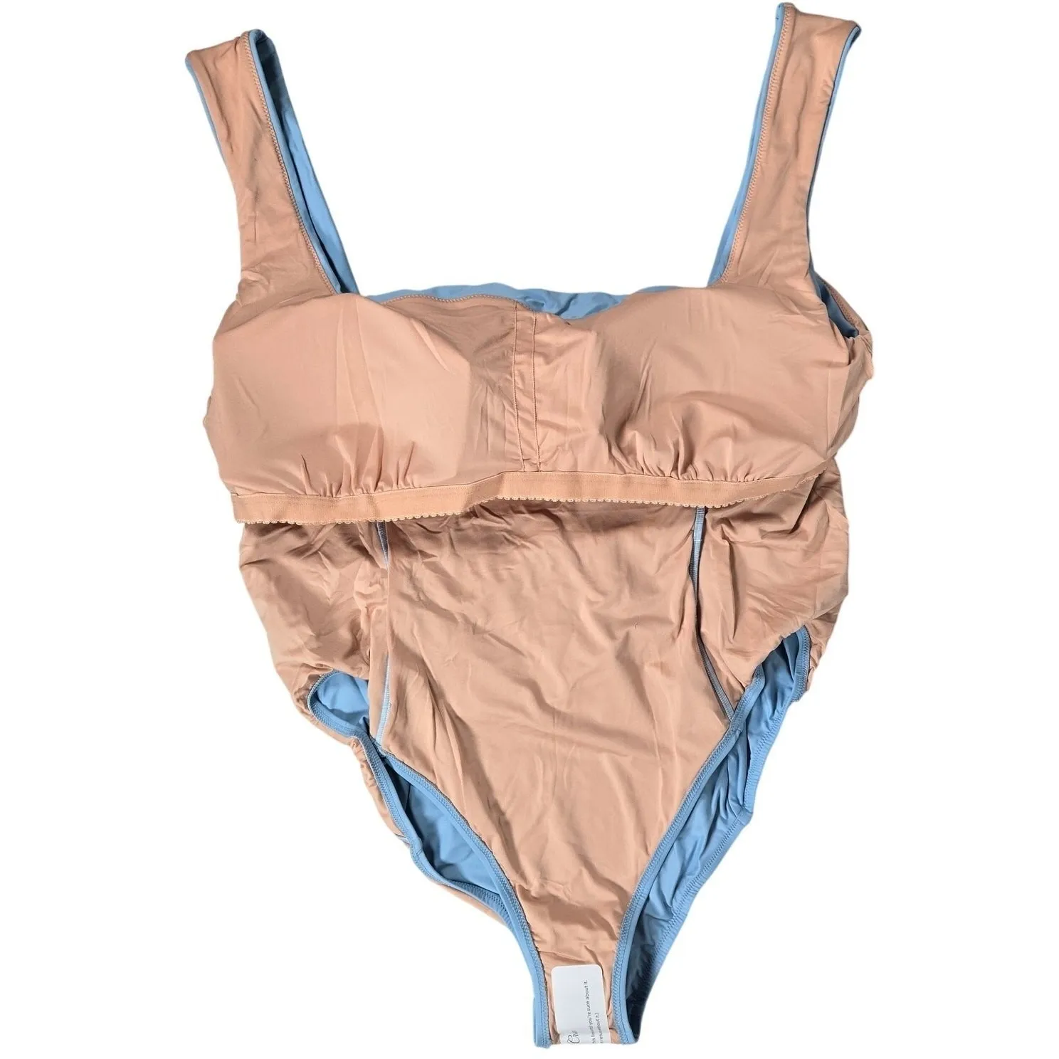 J. Crew Ruched squareneck one-piece in Blue Mist 24‎ NWT - Image 3