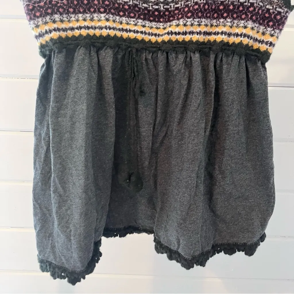 FREE PEOPLE Knit Babydoll Tank Top Medium - Image 3