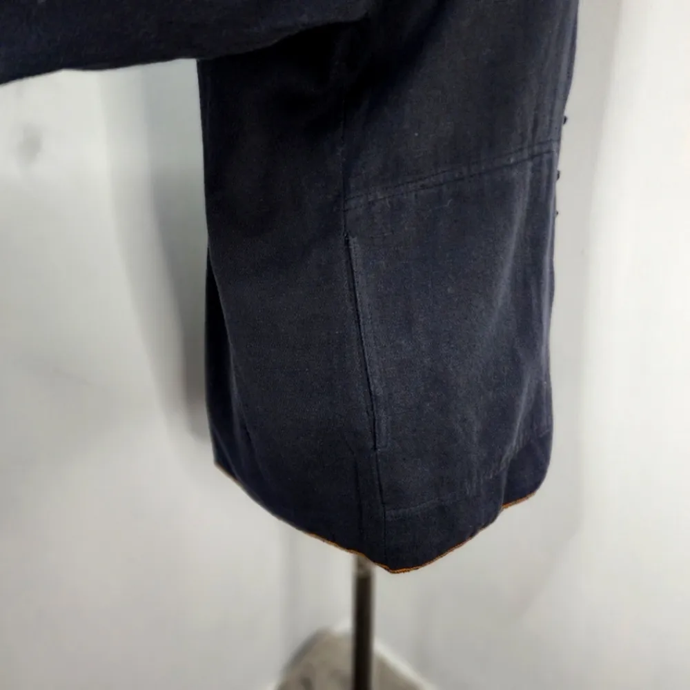 Tribe A United People Hemp Cotton Mandarin Style Jacket Black Size L - Image 5