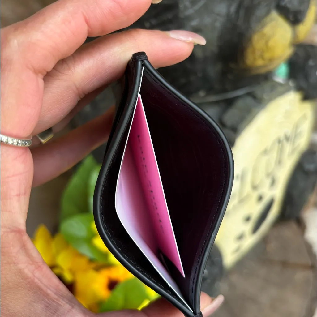 Authentic Kate Spade Black leather Card Holder with Bow Accent - Image 7