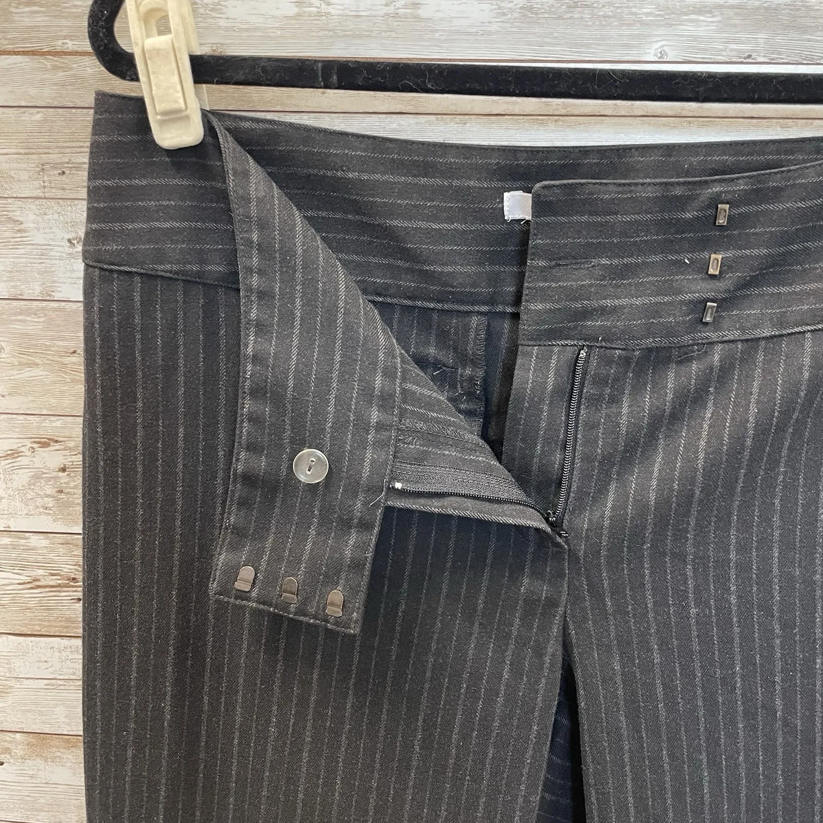 Cabi Womens 10 Pants #634 Trouser Black Pinstripe Wide Leg Business Professional - Image 2