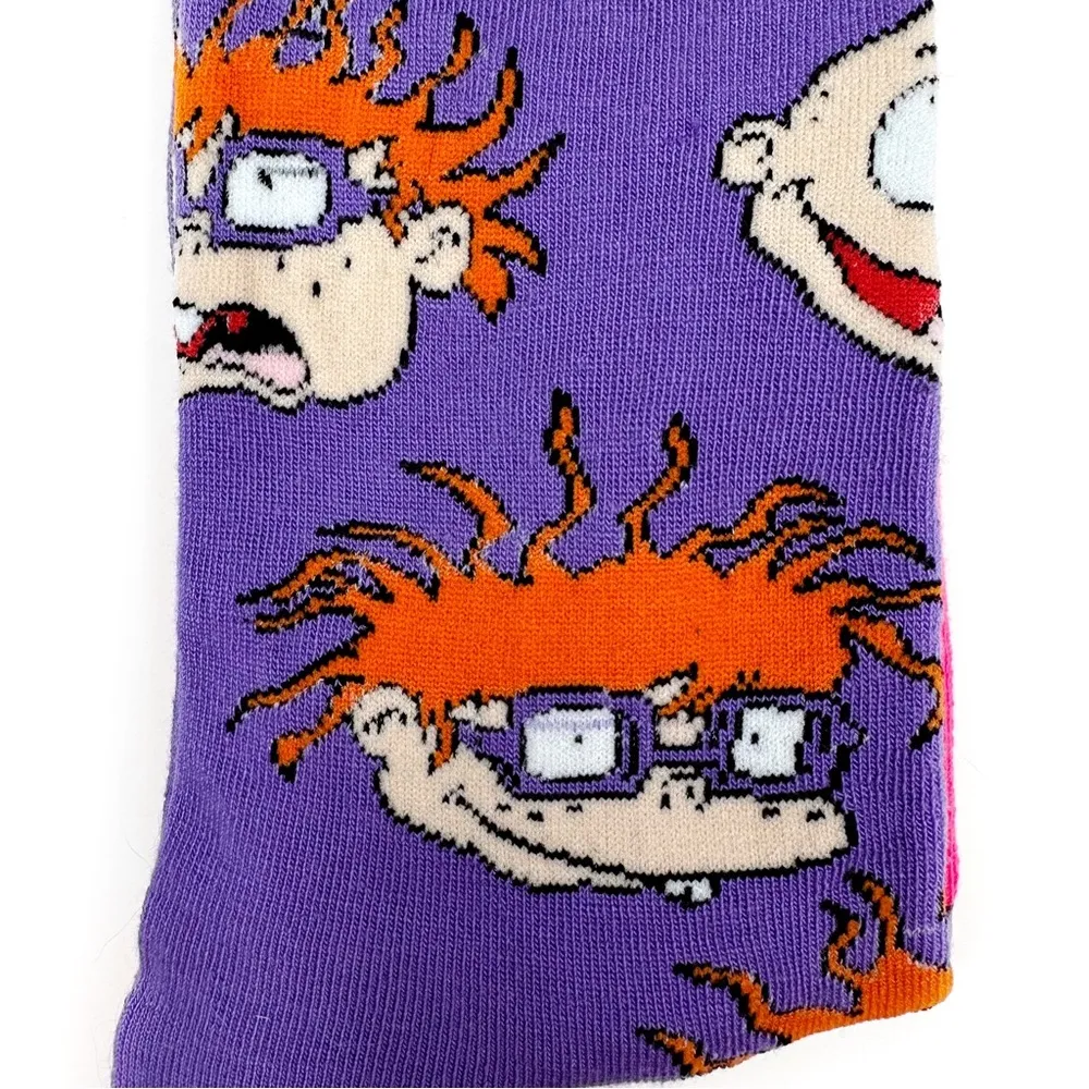 Rugrats Crew Socks Mens Womens Tommy Chuckie Cynthia Nickelodeon Purple Pink - Image 4