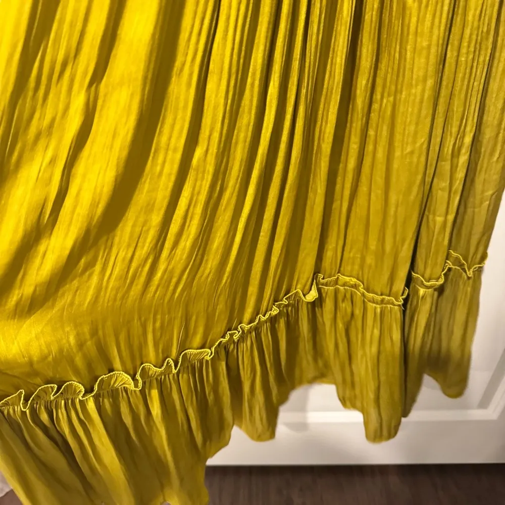 NWT Anthropologie Current Air Dodie Yellow Smocked Midi Dress | XS - Image 6