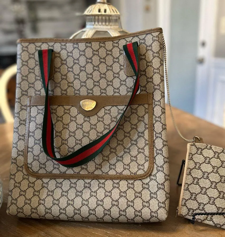 Gucci GG plus PVC/Leather tote bag COA - Image 2