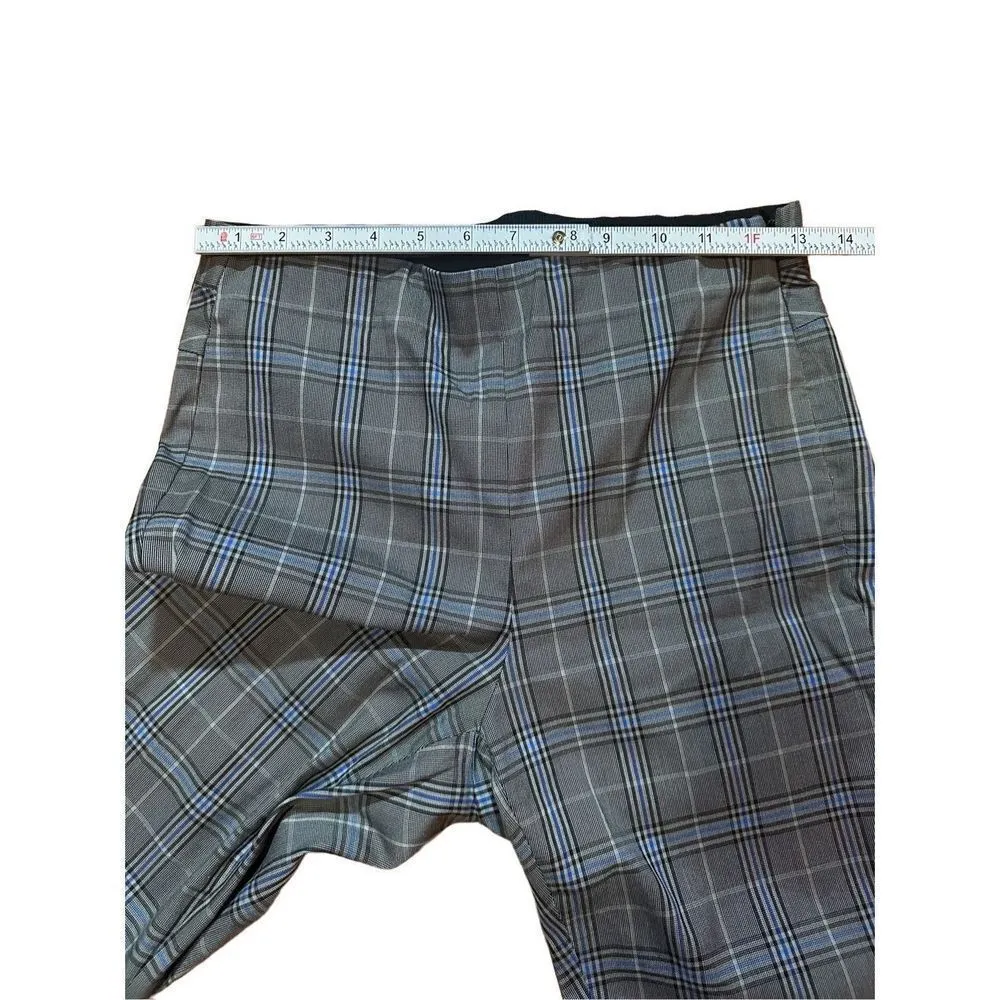 Rag & Bone Simone with Yoke Gray Blue Plaid trouser pants sz 4 - Image 6