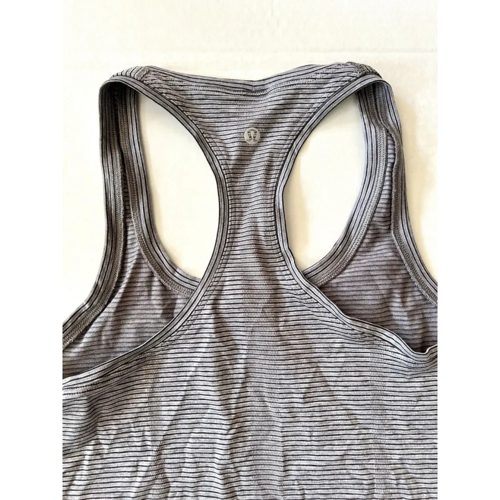 Lululemon Wee Are From Space White Gray Stripe Swiftly Tech Racerback Tank 2.0 6 - Image 6