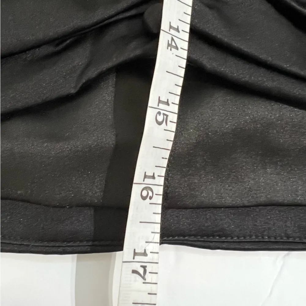 Retrofête NWT Ina Skirt Black Silk Ruched Mini Skirt M Whimsigoth Dark Fairy - Image 14