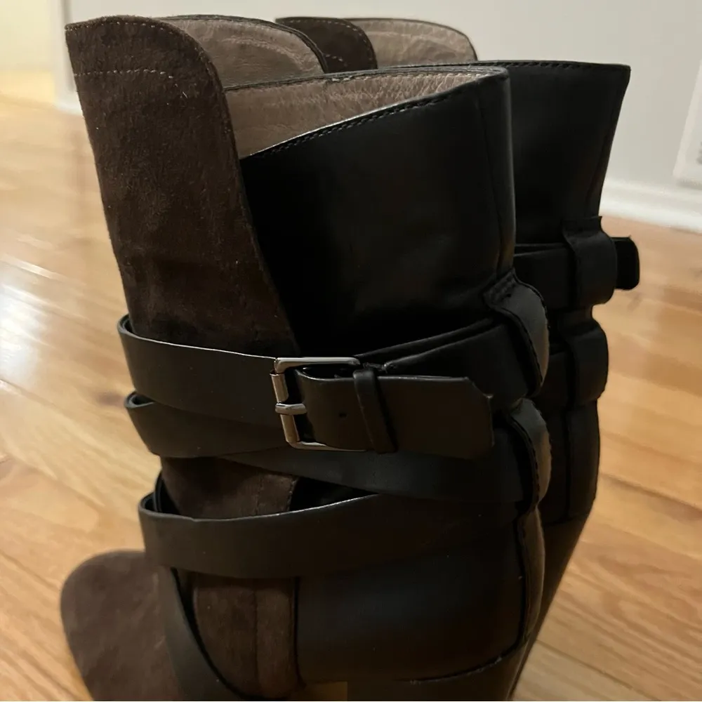 Pour La Victoire Bionda Ebony Brown Kid Suede Leather Boots- size 7-1/2 - Image 9