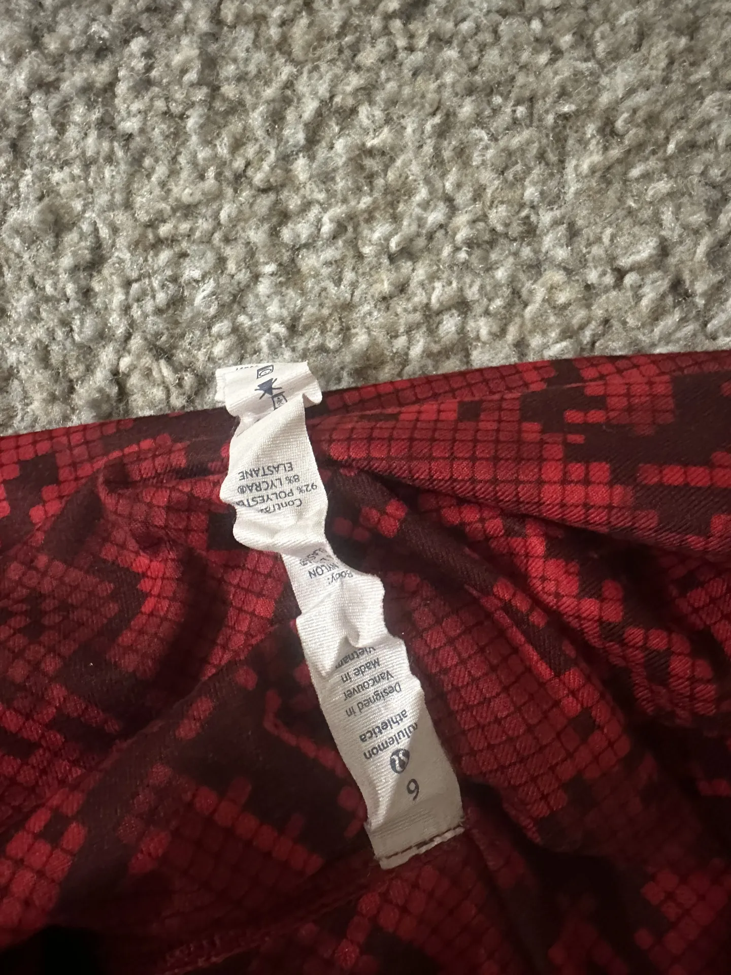 Red Leggings Pant-Size 6 - Image 4