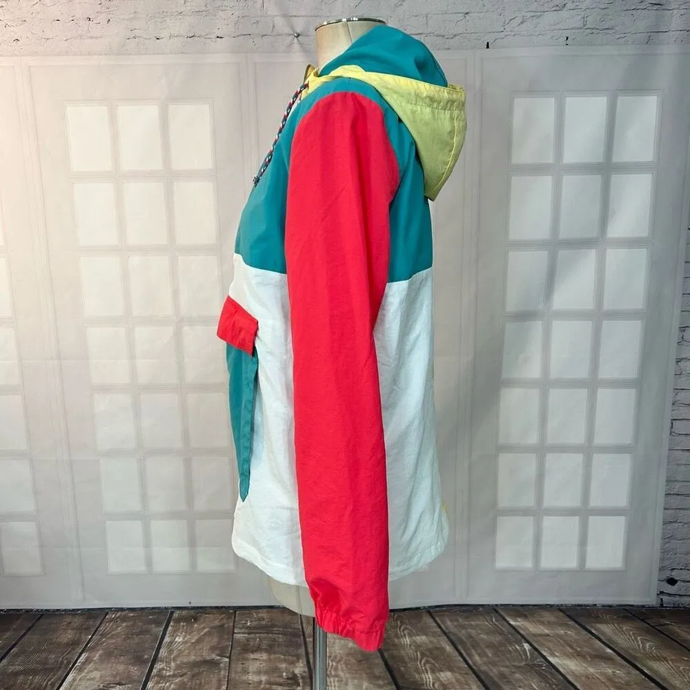 Empyre Neon Retro vibe Windbreaker Rain Coat Jacket Size Small Pink - Image 4