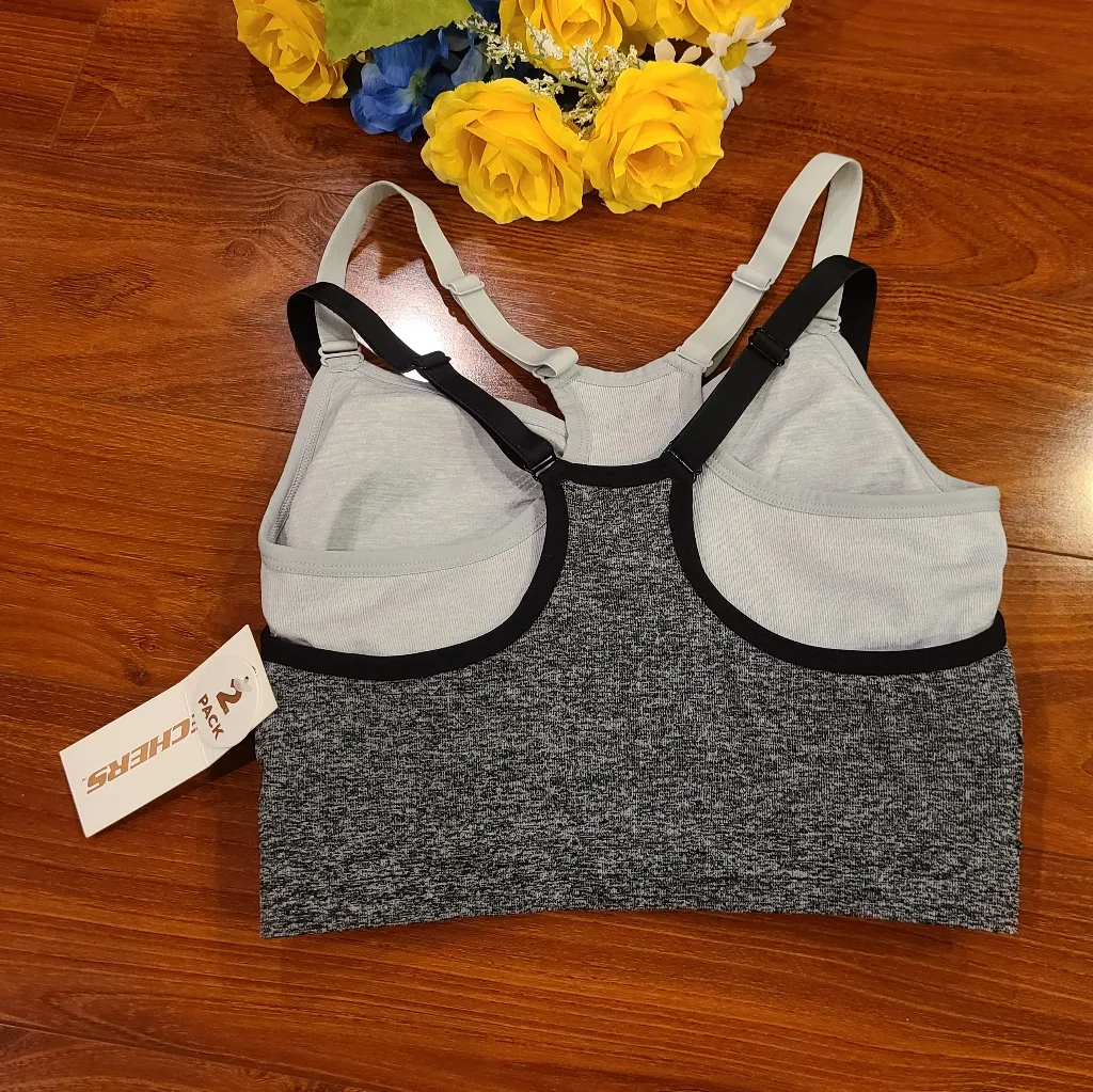 Skechers 2pck Sports Bra Size Medium - Image 4