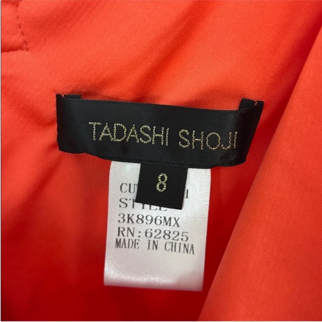 Tadashi Shoji Red Lace Pencil Dress Size 8 - Image 8