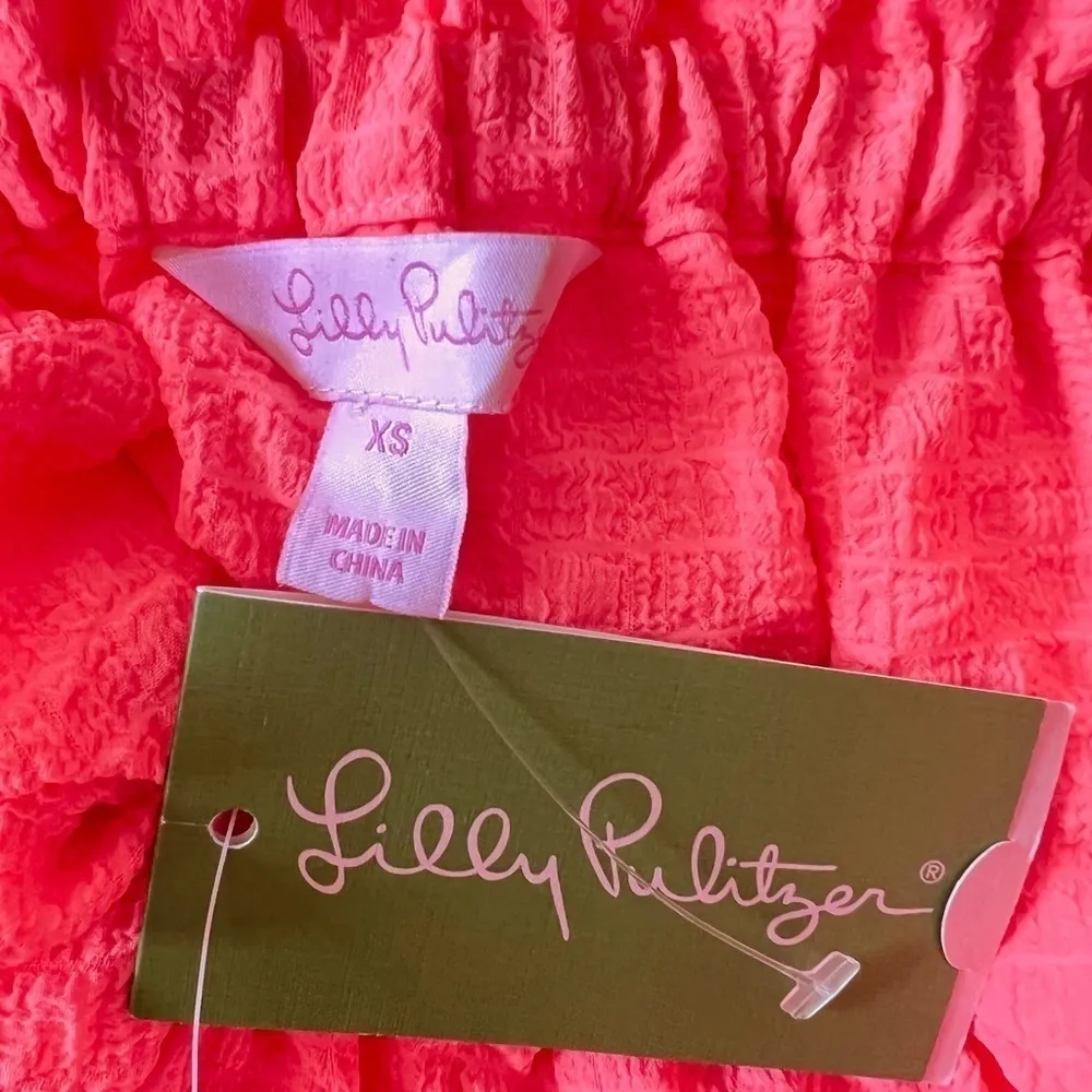 LILLY PULITZER Dahlia Top Peachy Pink Spaghetti Straps Size XS NEW - Image 8