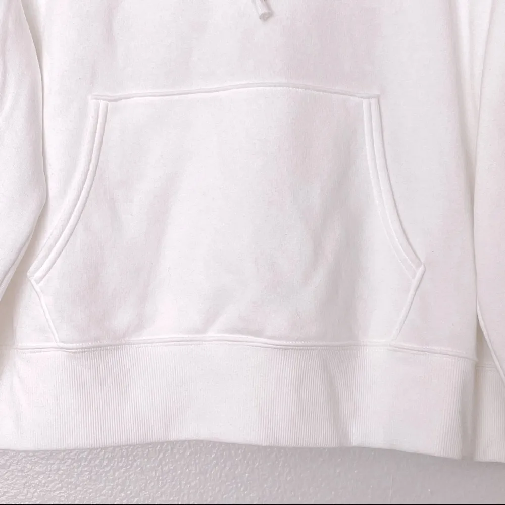 American Eagle Oversized White Hoodie Drawstring Sweatshirt Size Small - Image 4