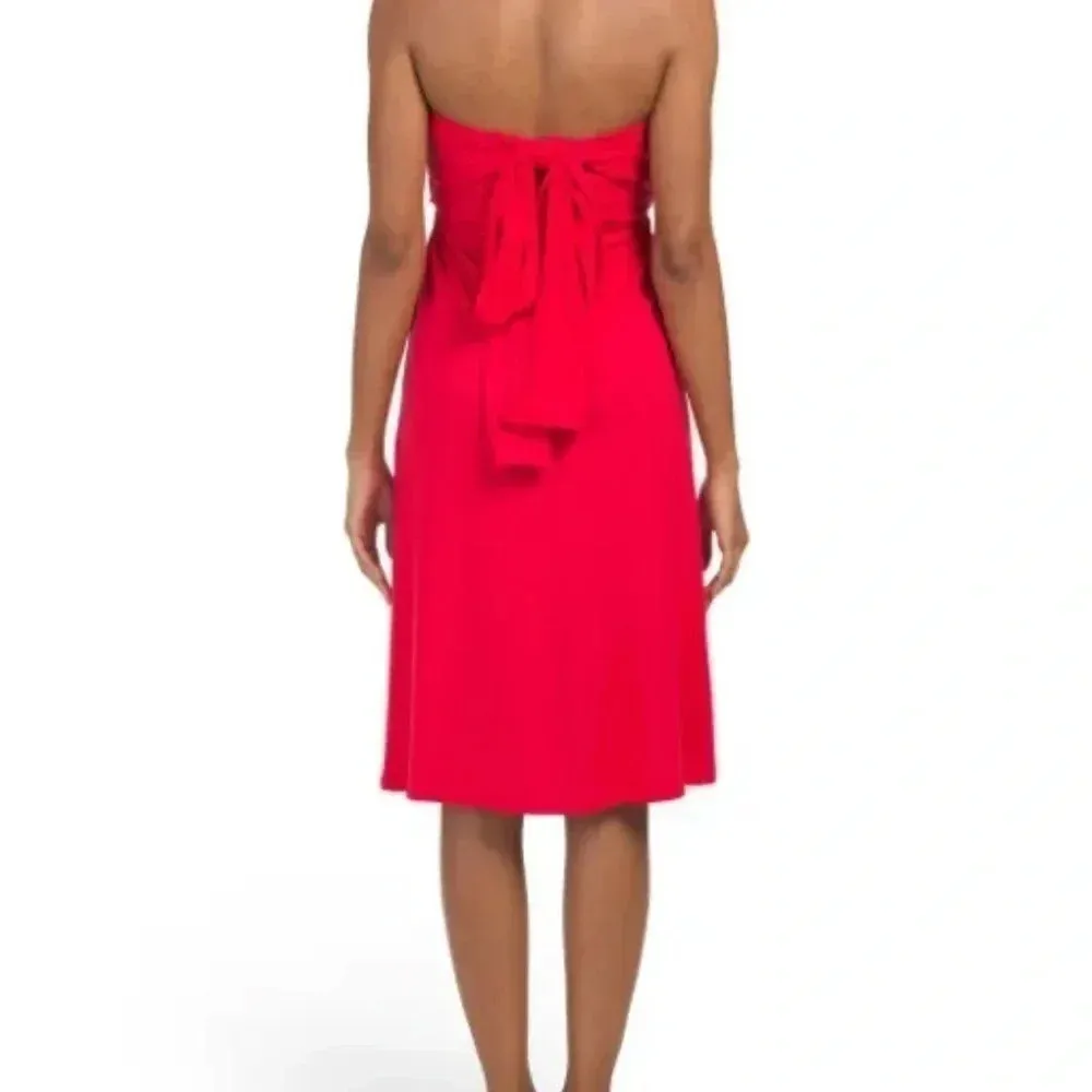 Gottex Red 7-In-One Lattice Dress Size Medium - Image 11
