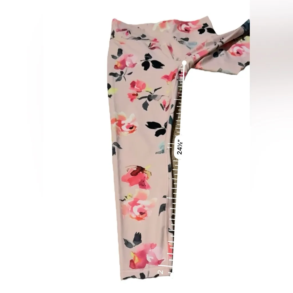 Athleta Elation 7/8 Tight Painted‎ Flower Orchid Pink Print Mid Rise Leggings S - Image 15